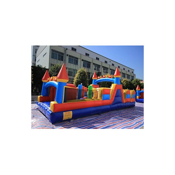Inflatable Challenging Obstacle Course With Bright Colored For Rental