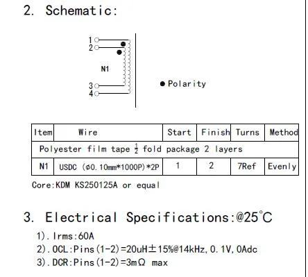 High Current Toroidal Differential Mode Choke with Sendust Core