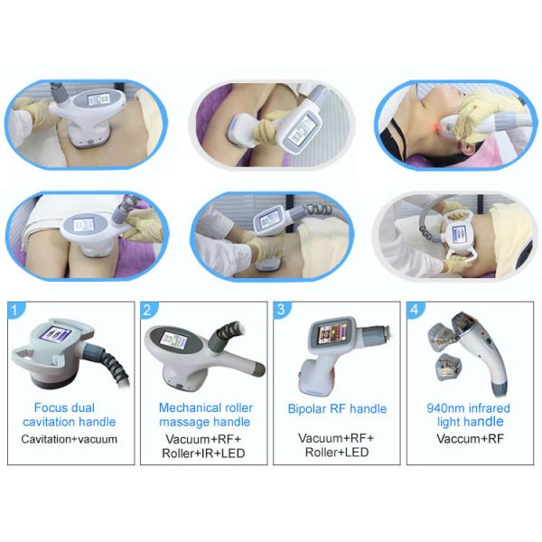 4 Handles Roller Ir Cavitation Rf Vacuum Slimming Machine Velaslim 3