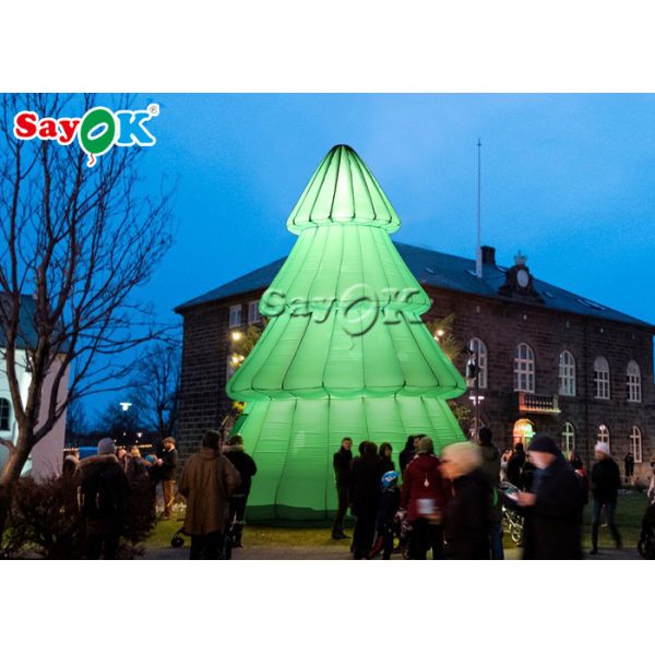 Nylon Cloth Led Light Inflatable Christmas Tree Ornament