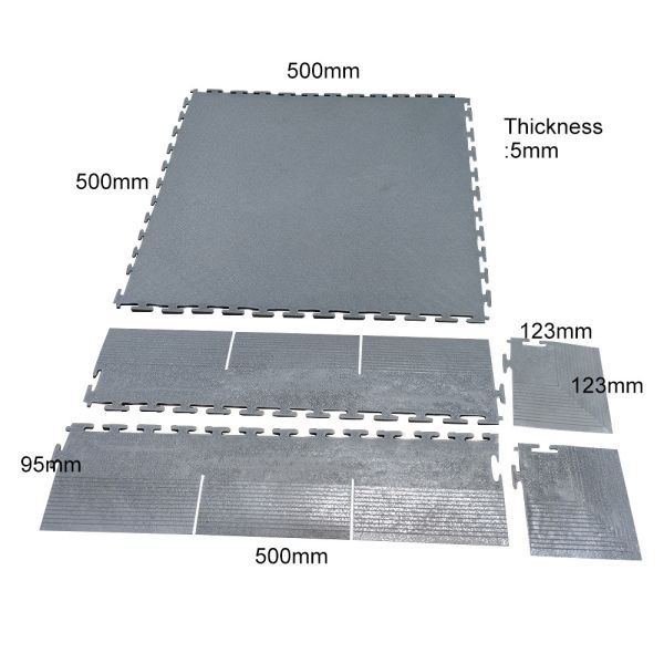 600x600mm Removable ESD Anti Static Interlocking PVC Vinyl Floor Material For Hospital / Cleanroom