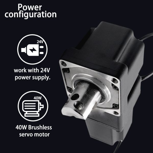 24V 40W 3A Low-voltage Brushless Servo Motor, Suitable For Access Control Gates