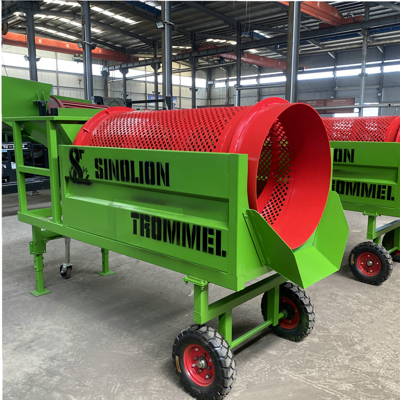 Portable Automatic Trommel Screen Drum Sieve Separator for Compost Topsoil Worm Wood and Charcoal Sifting