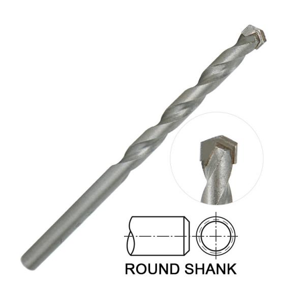 Buy Round Shank Masonry Drill Bit Milled / Rolled For Concrete Tile Masonry Metal at wholesale prices