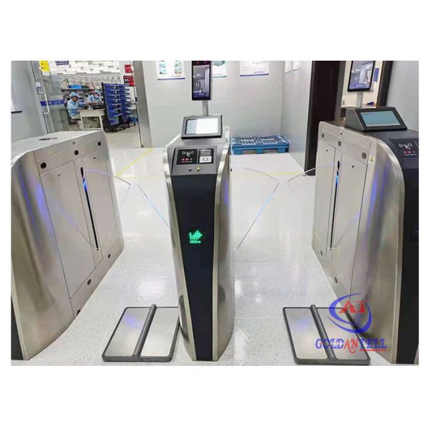 SUS304 Esd Flap Turnstile Intelligent Pedestrian Path Control Barrier Gate
