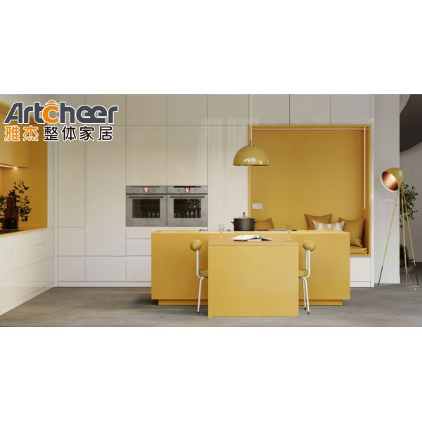Modern Modular Kitchen Cabinet with Aluminium Carcass - Total Project Solution for L Shape Cabinet