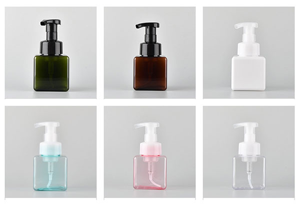 450ml Amber Empty Plastic Cosmetic Foaming Bottle Dispenser