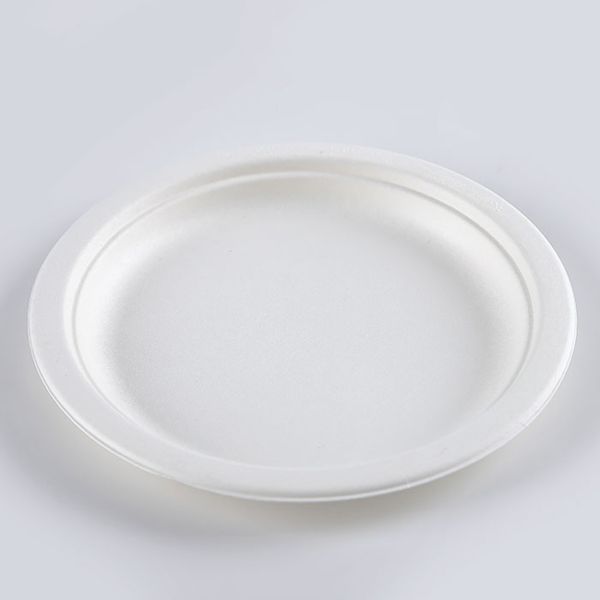 Disposable sugarcane bagasse dishes compostable biodegradable plates
