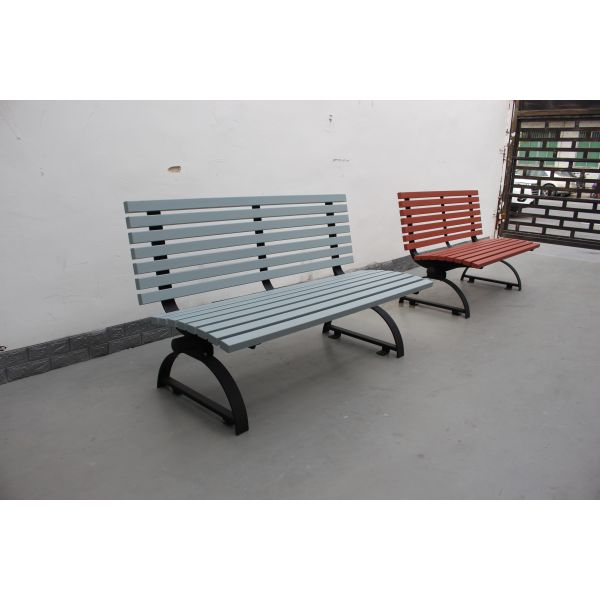 Composite Rustic Outdoor Wooden Bench With Camphor Solid Wood Material
