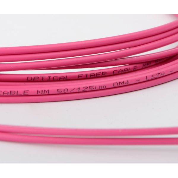 LC/PC Duplex 3.0mm Diameter OM4 50/125 Fiber Optic Patch Cable for 10G Transmission