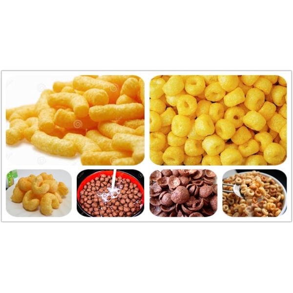 SS Food Extrusion Equipment Custom Voltage Puff Snacks Extruder Machine