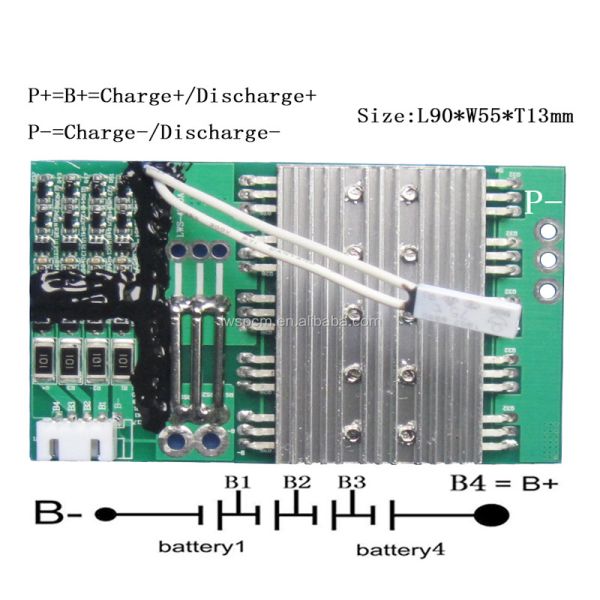 12v Lifepo4 Active Balance BMS Smart 4s 10A 20A double layer