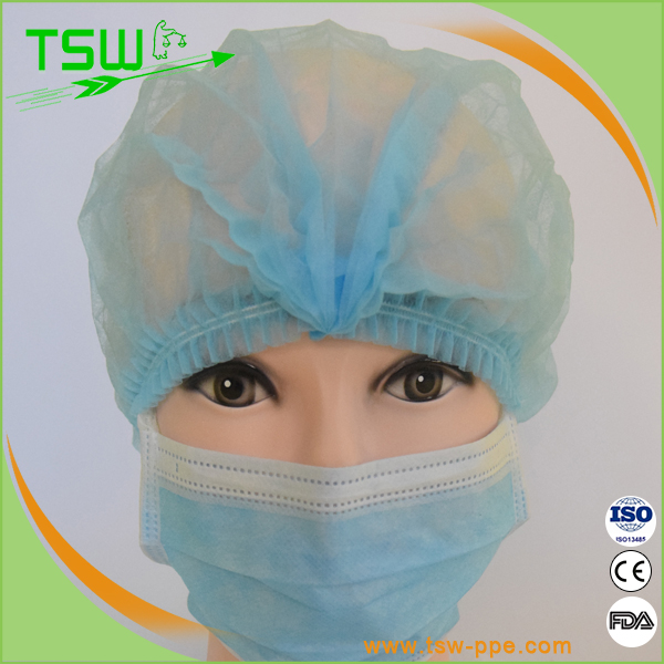 24'' Disposable SPP Nonwoven Dental Bouffant Cap