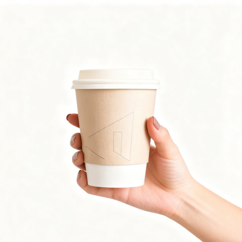 Customized 8oz disposable biodegradable single and double wall hot drink coffee paper cup with lid