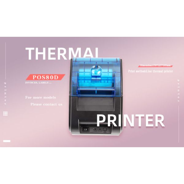 80mm Barcode Blue tooth Android Thermal Roll Printer with USB/Wireless Interface