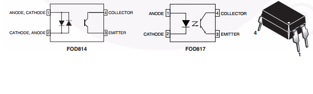 4-Pin High Operating Temperature Phototransistor Optocouplers AC input response FOD817C300