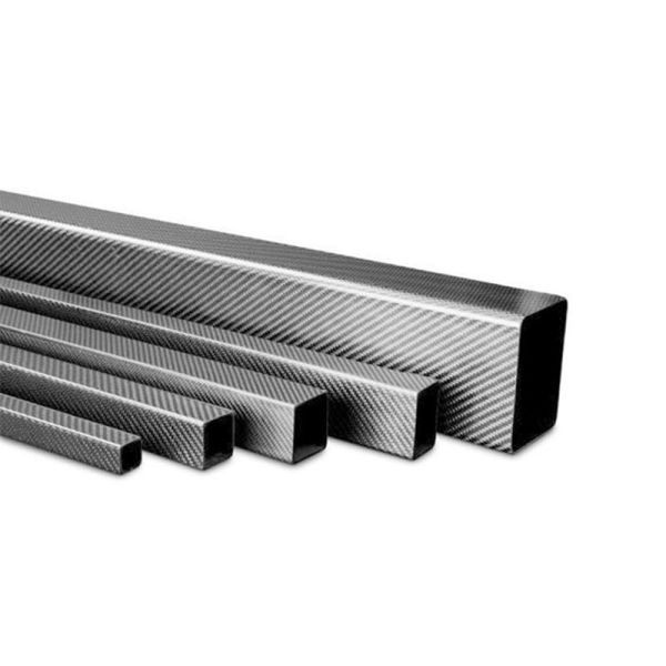 100% 3K Braided Carbon Fiber Rectangular Tube Unidirection Weave