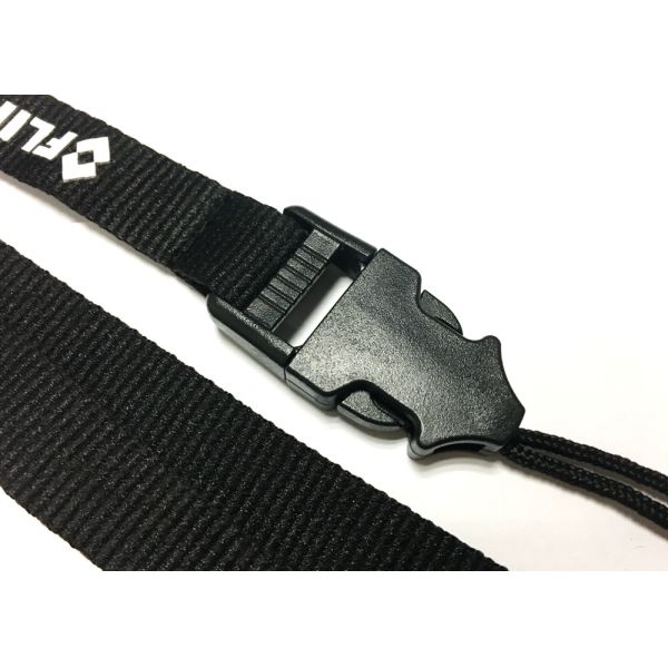Cool Custom Polyester Lanyards Simple Black Plastic Buckle String Name Badge Lanyard