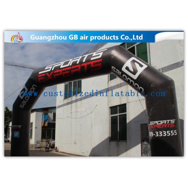 Giant Black Custom Inflatable Arch Outdoor Archway PVC LOGO Customized
