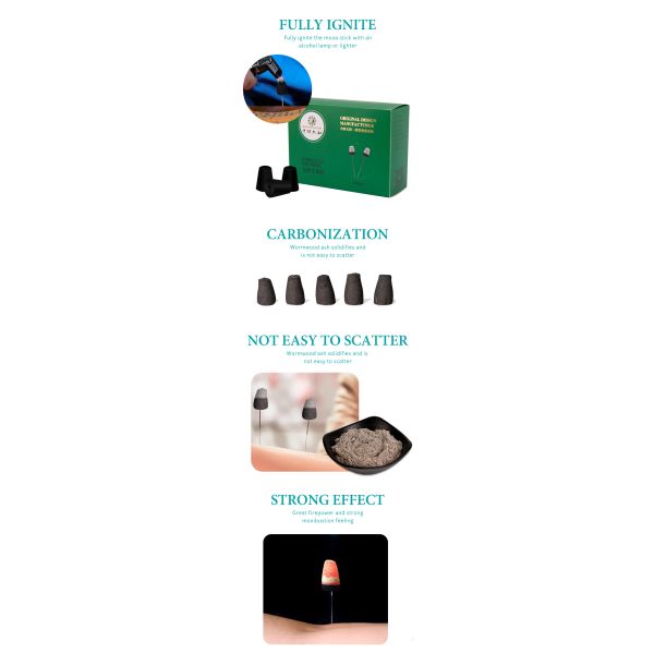 Carbonization Moxibustion Stick , Pure Smokeless Moxa Rolls