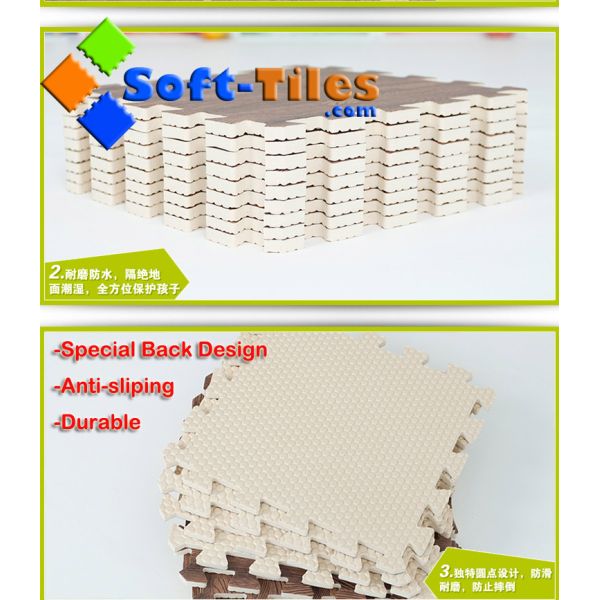 10mm Wood Effect Interlocking Floor Tiles Europe Popular