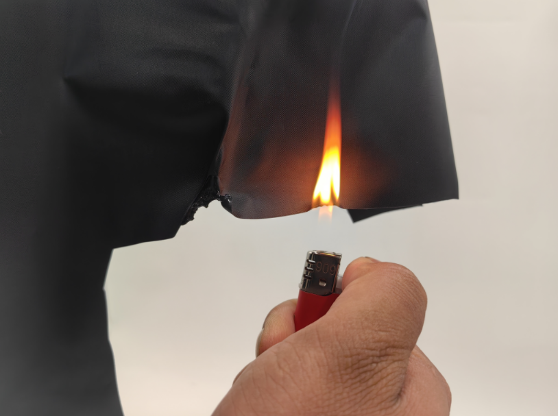Black Flame Retardant Fabric Width 57-60" Customizable Plain 100% Polyester Fabric
