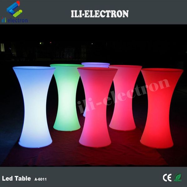 commercial used plastic led cocktail table