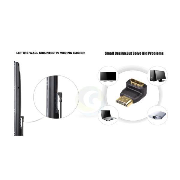 QS AD001，270 Degree HDMI Right Angle Connectors