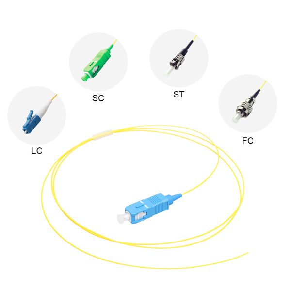SC UPC Simplex G657A1 Fiber Optic Pigtail 900um Tight Buffer 1m