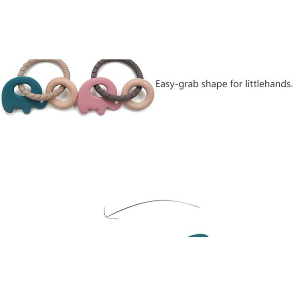 Easy Hold Silicone Wood Teether