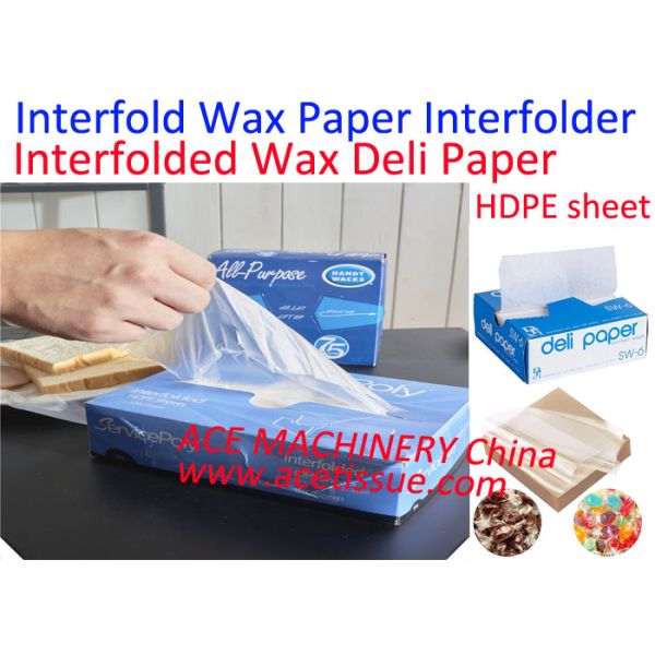 Automatic Interfolded Deli Paper Interfolding Machine For Deli Sheet & Patty Paper