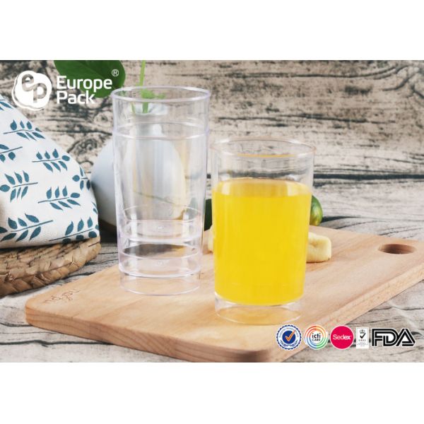 Party / Wedding Disposable Plastic Cups With Lids 135Ml Volume
