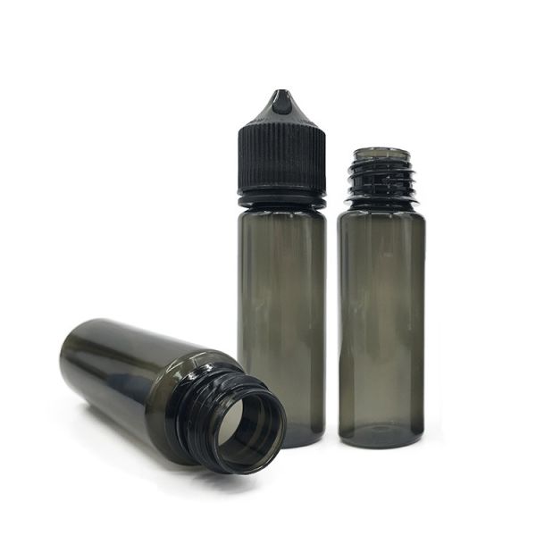 Transparent Round PET E Liquid Bottles With Screw Cap Screen Printed Various Sizes