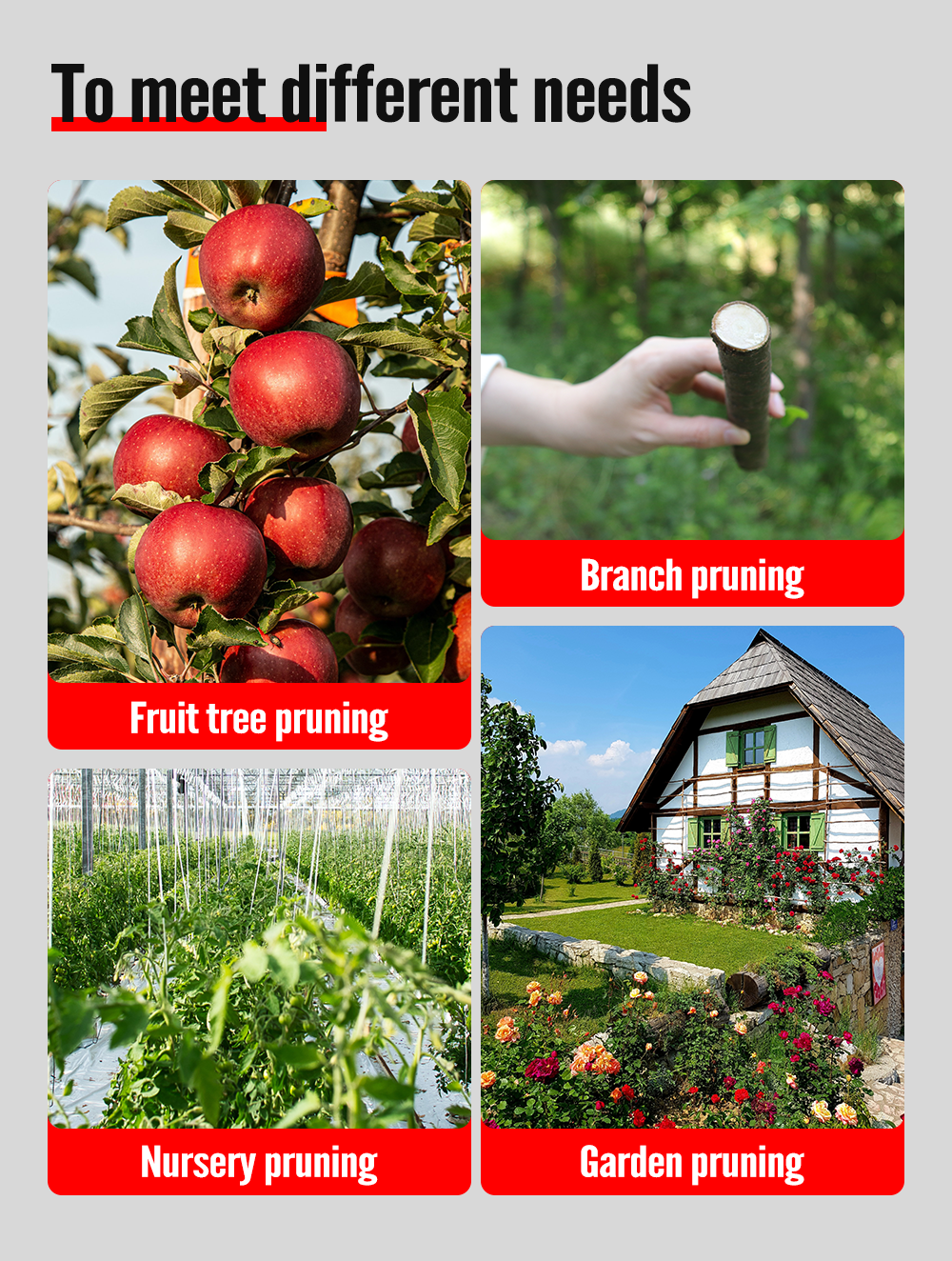 Electric Pruning Shears Finger Protection Progressive Cutting 35mm Diameter Pruner Shears