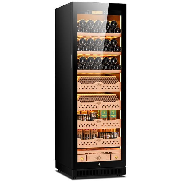 Electronic Cigar Humidor Cabinet With Constant Temperature Control & LED Lighting Electronic Cigar Humidor Cabinet With Constant Temperature Control & LED Lighting