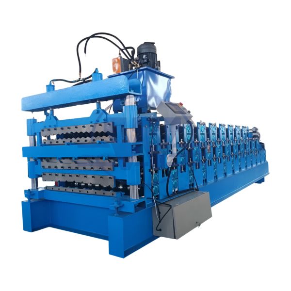 Plc control 0.3-0.6mm Double Layer Roll Forming Machine 15m/Min For Ppgi Panel Roof