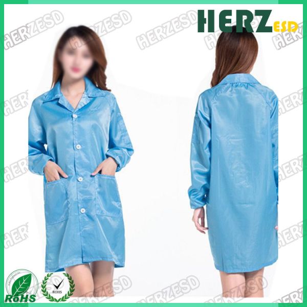 Durable ESD Smocks For Electronics Manufacturing And Assembly Antistatic Workwear Labcoat