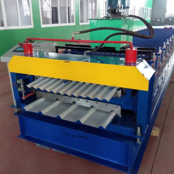 ISO 4kw Double Layer Roll Forming Machine Corrugated Roofing & 5 Rib Roofing