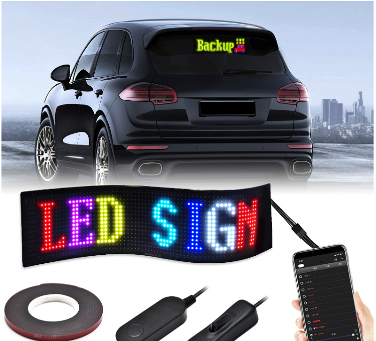 App Control Waterproof Flexible RGB LED Car Window Devil Eye Light for Business OPTIONAL Panel Size No Touch Screen Type
