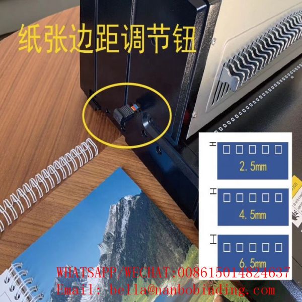 8.47mm Pitch 220V 250W Double Loop Wire Binding Machine For Book