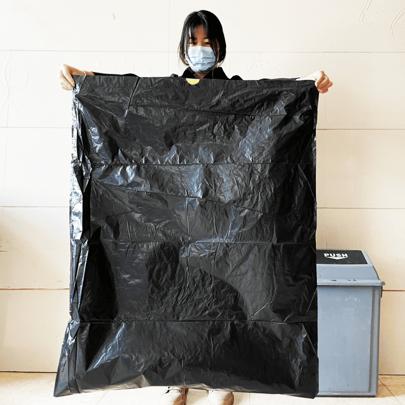 Disposable Square Bottom Bag for Heavy Duty Trash Customized Big Drawstring Garbage Bags