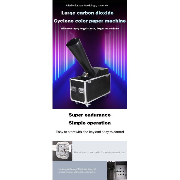 100W Electric Control Confetti Machine Trachea 3m Mini LED Confetti Blast Machine