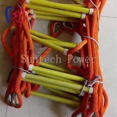 Insulated Rope Ladder for Live Electrical Work 100kV Dielectric