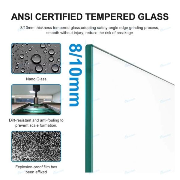 12mm Thick Laminated Tempered Glass Dining Table with Physically Tempered Technique