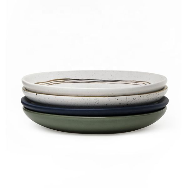 Tableware Dinner Plate Set Stoneware Handpaint Dinner Sets Gold Ceramic Dinner Plates