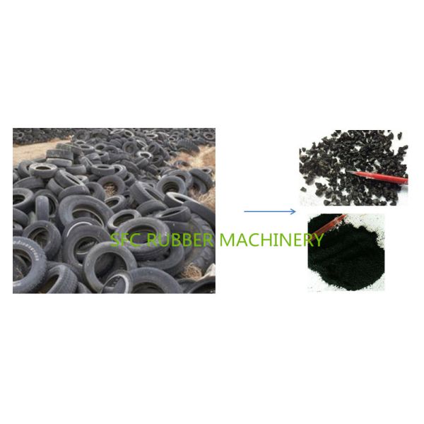 High Output Tyre Rubber Powder Making Machine No Sewage