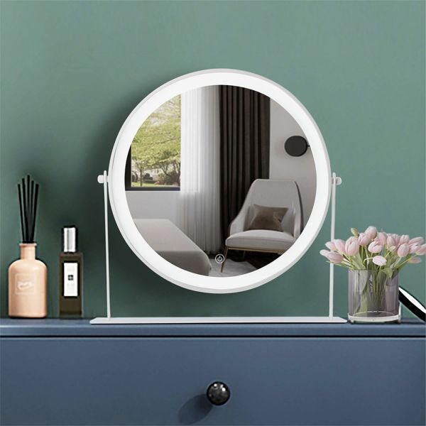 Compact Handheld LED Cosmetic Vanity Dressing Mirror For Makeup Individual Carton Packing