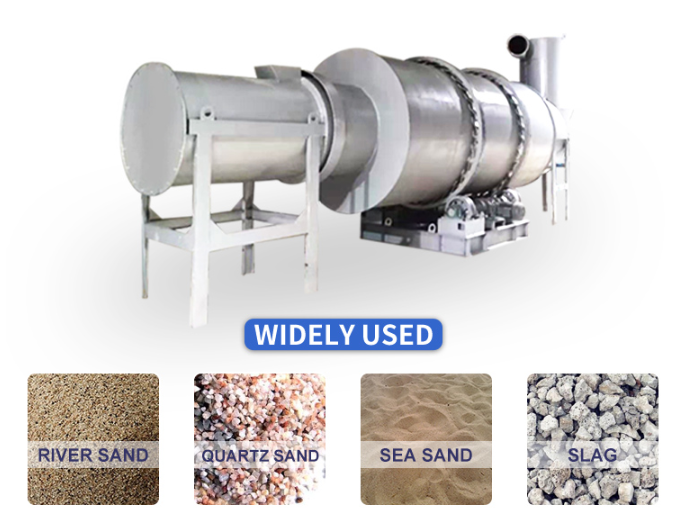 Silica Sand Rotary Drum Dryer Three Cylinder Quartz Sand Clay Gypsum Plaster River