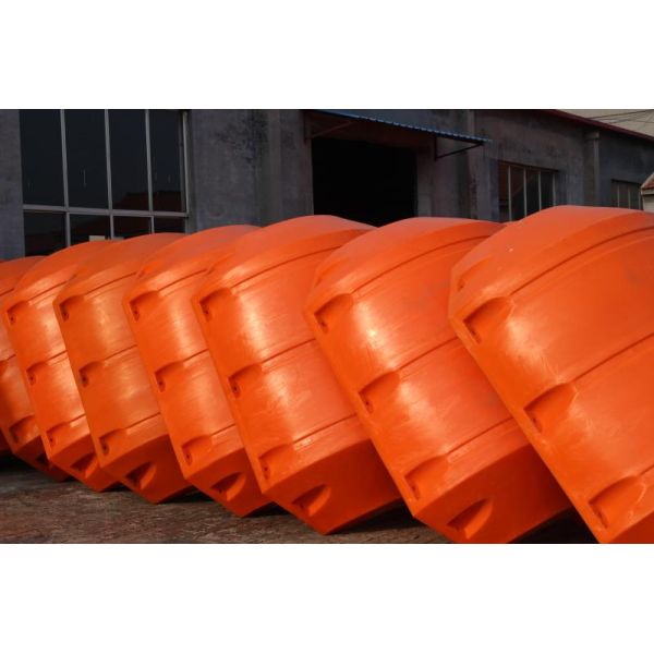 Customized Yellow PE And PU Dredging Pipe Floats Impact Resistant