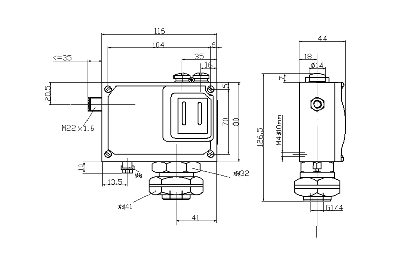 TL0002 Water Pressure Switch Micro Pressure Pressure Controller
